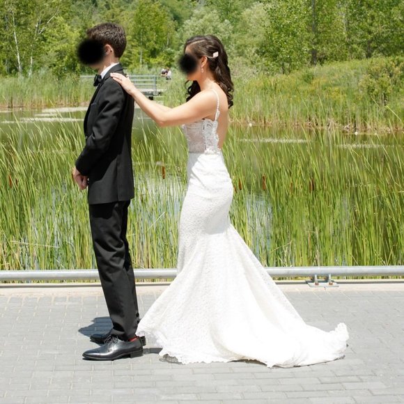 Wedding Dress - low back, spaghetti strap dress - Picture 5 of 16